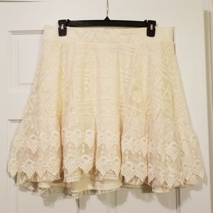 Ivory Torrid Skater Skirt